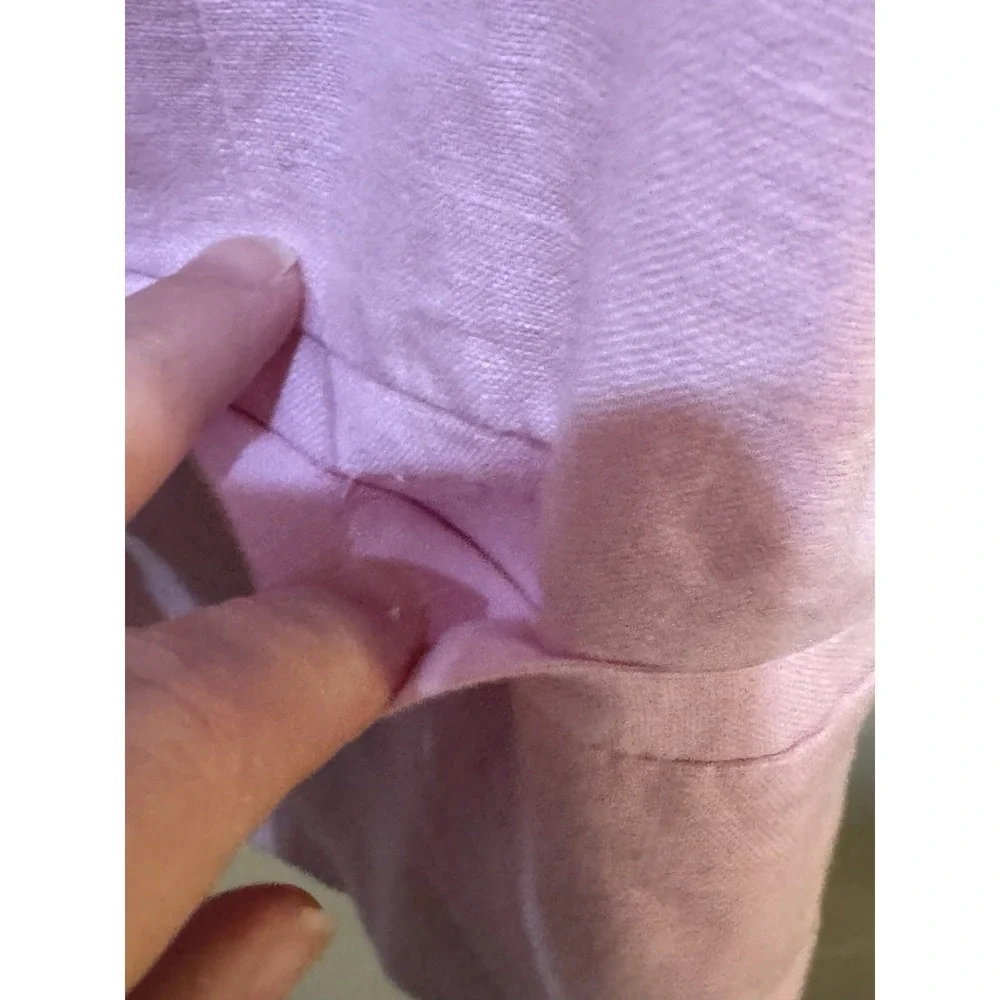 J. Crew Women's Light Pink Scoopneck Linen Covered Button Front Vest Size 8‎